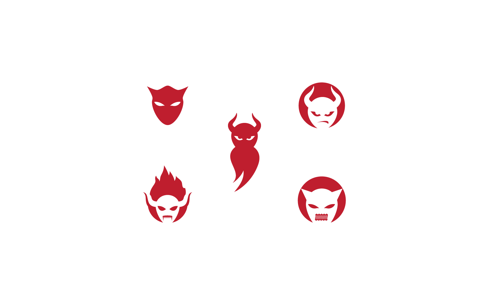 Szablon ilustracji logo postaci diabła