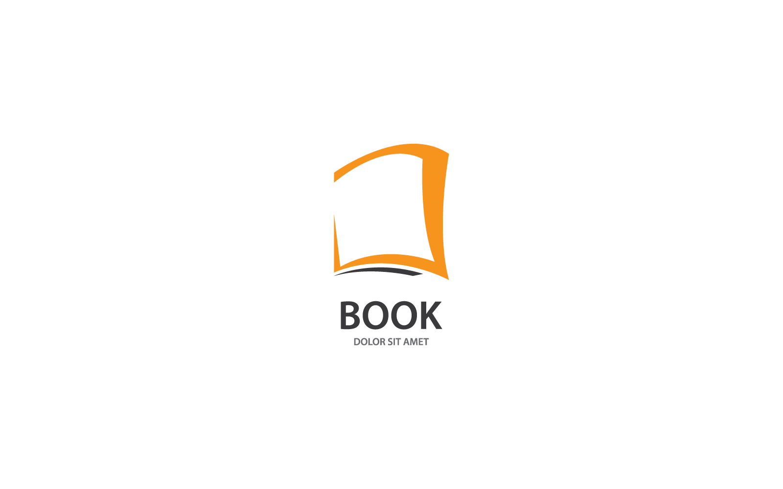 Book education Logo Illustration flat design Logo Template