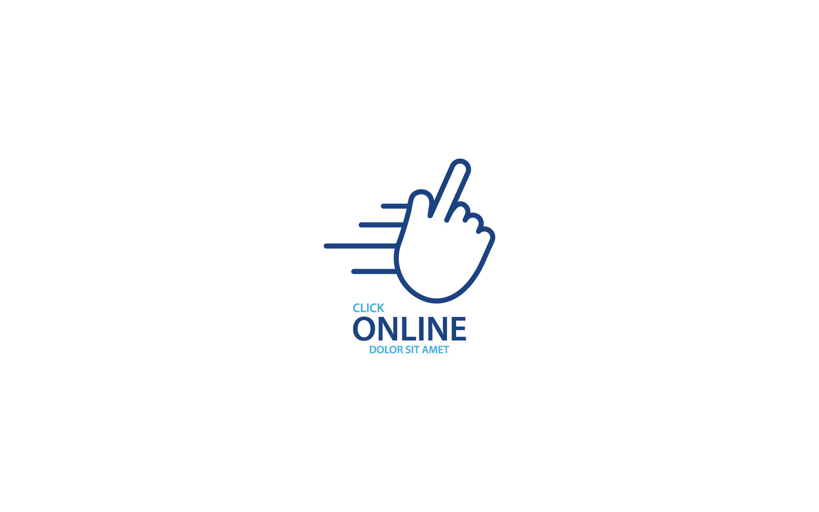 Click online store illustration logo icon vector design