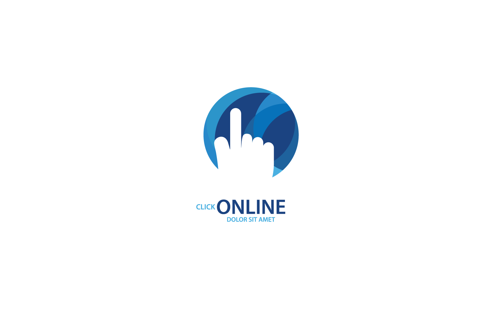 Click online store logo icon vector design
