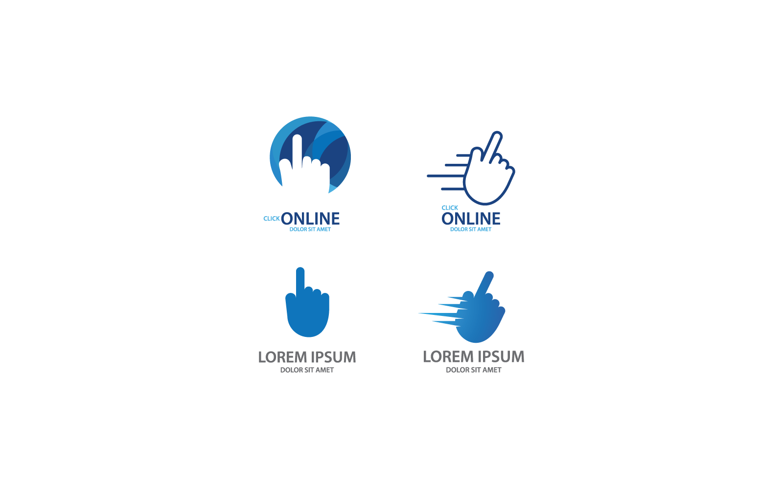 Click online store logo vector design