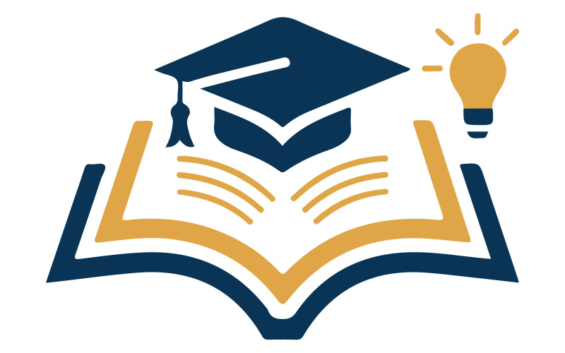 Education logo silhouette art illustration Illustration