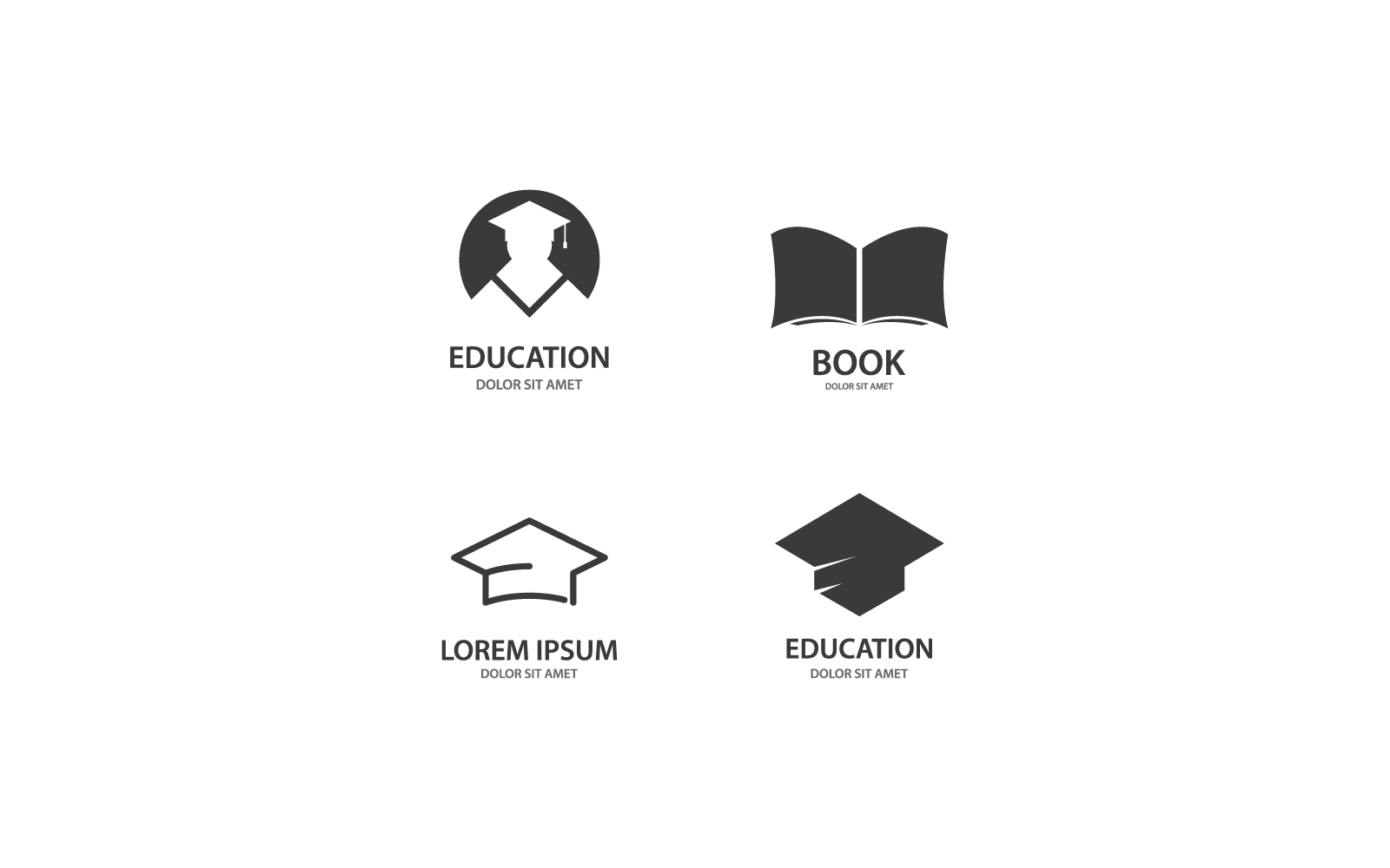 Education Logo vector icon illustration flat design