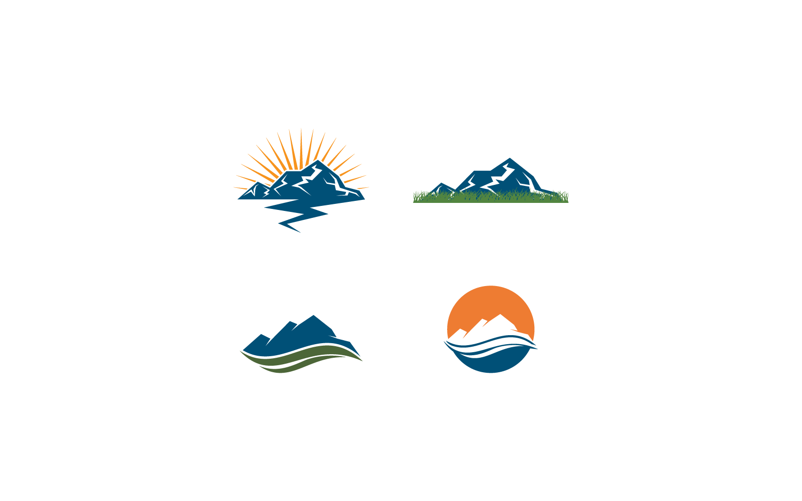 Górski Logo Biznesowy projekt ilustracji Szablon Wektor