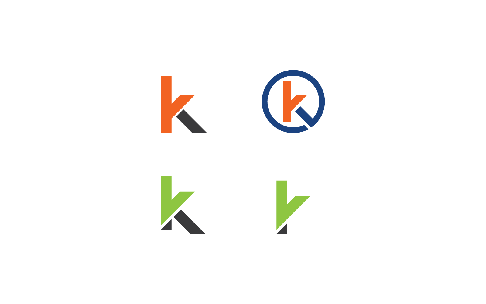 K-Buchstabe-Logo-Illustration, Vektor-Flachdesign