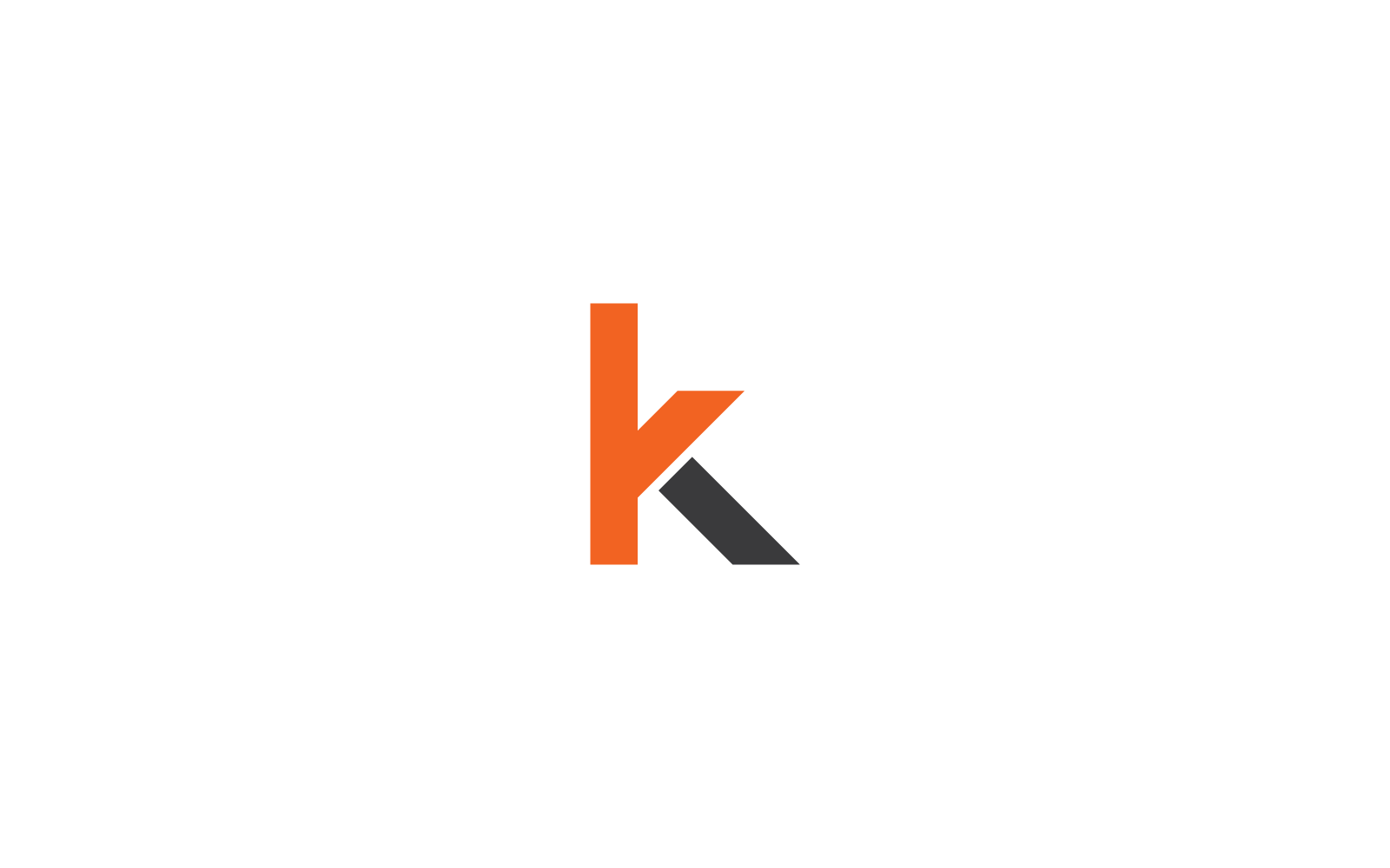K letter logo vector flat design