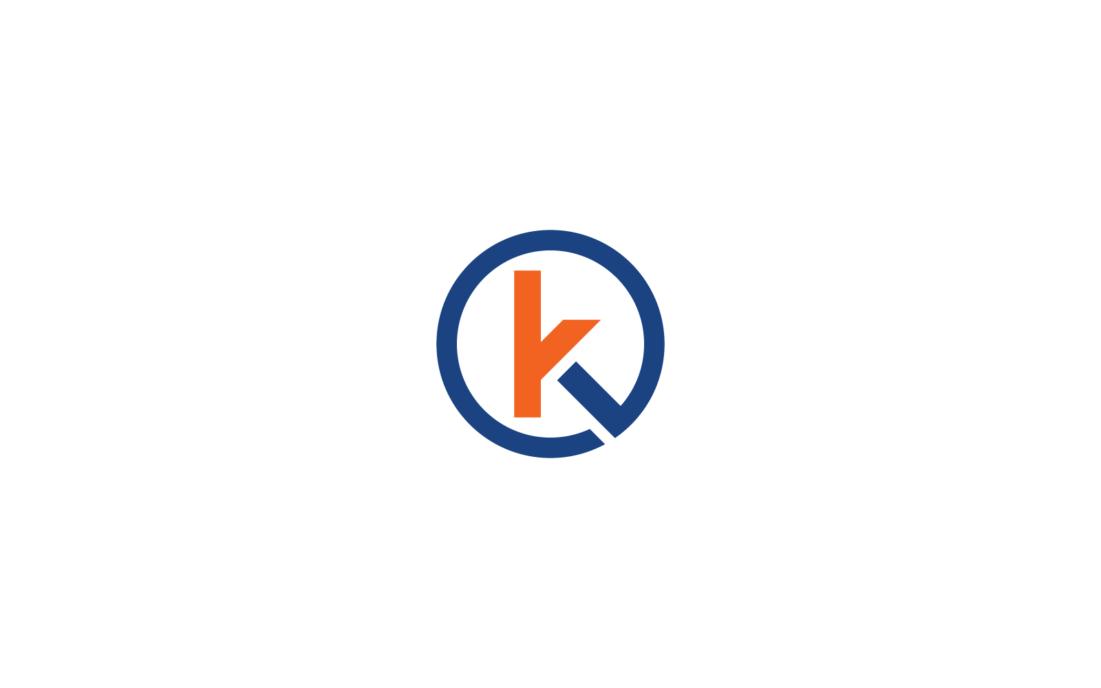 K letter logo vector illustration flat design