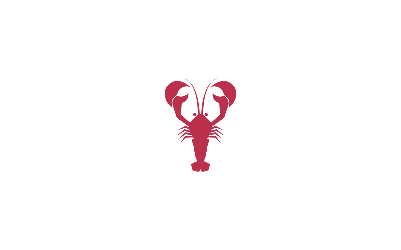 Lobster logo illustration vector flat design