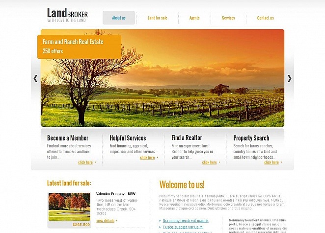 Land Broker Premium Moto CMS HTML Theme Big Screenshot Land Broker Moto CMS HTML Template New Screenshots BIG