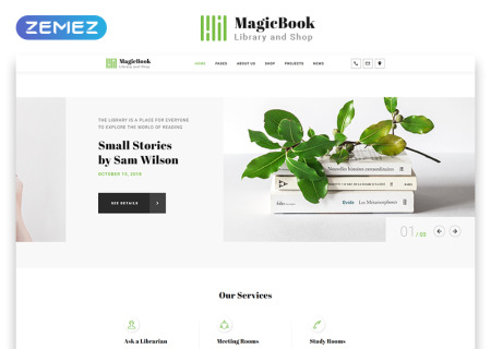 Book Library & Shop HTML5
