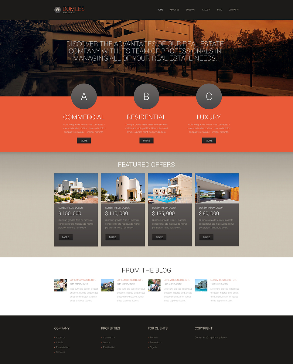 Real Estate Drupal Template New Screenshots BIG