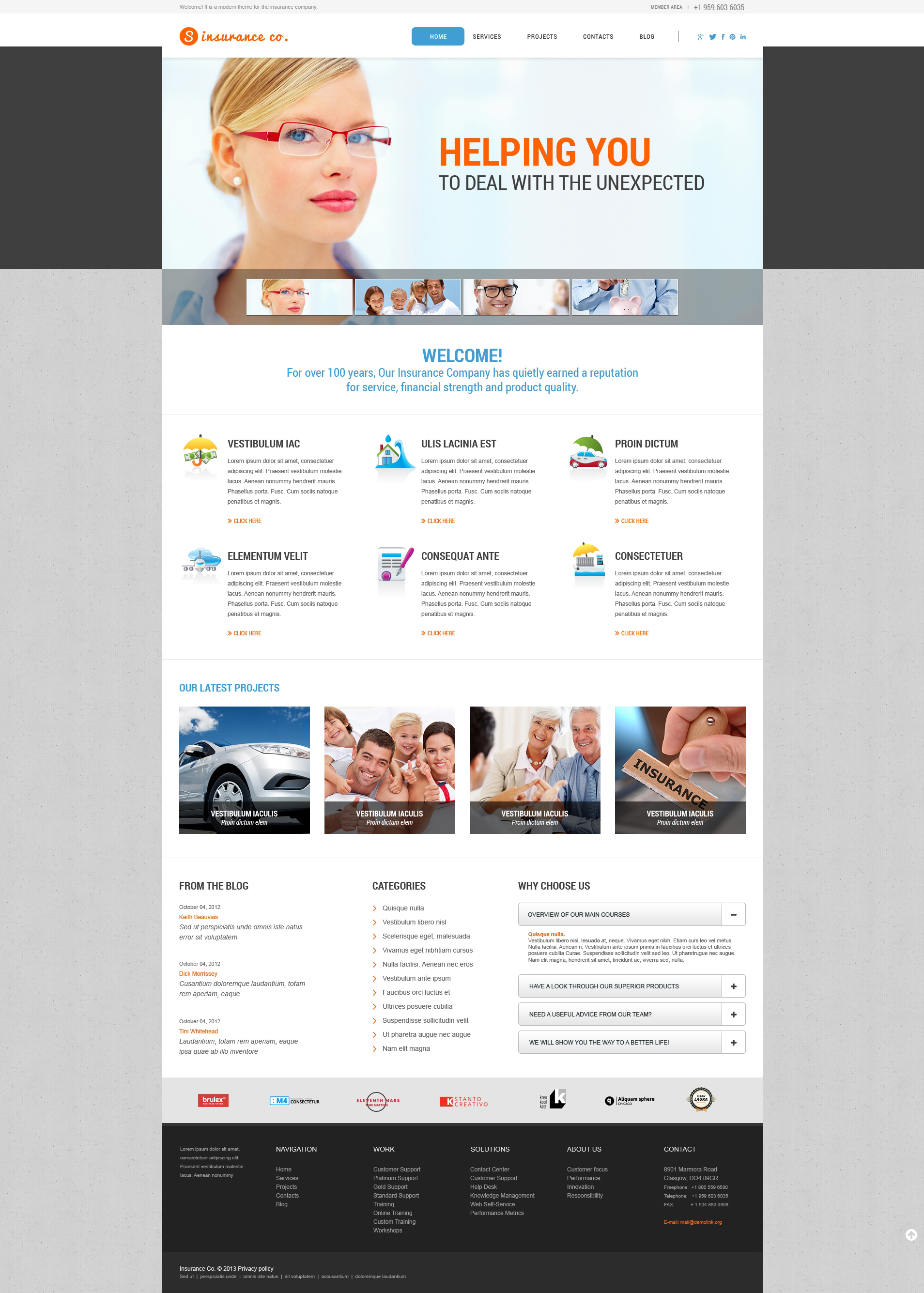 Responsive Insurance Services Wordpress #46279 - Ekran resmi