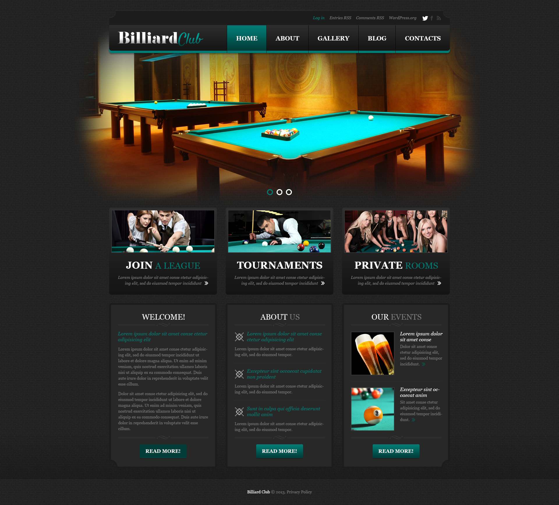 billiards websites