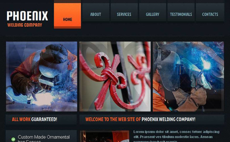 Welding Premium Facebook HTML CMS Template Big Screenshot Welding Facebook HTML CMS Template New Screenshots BIG