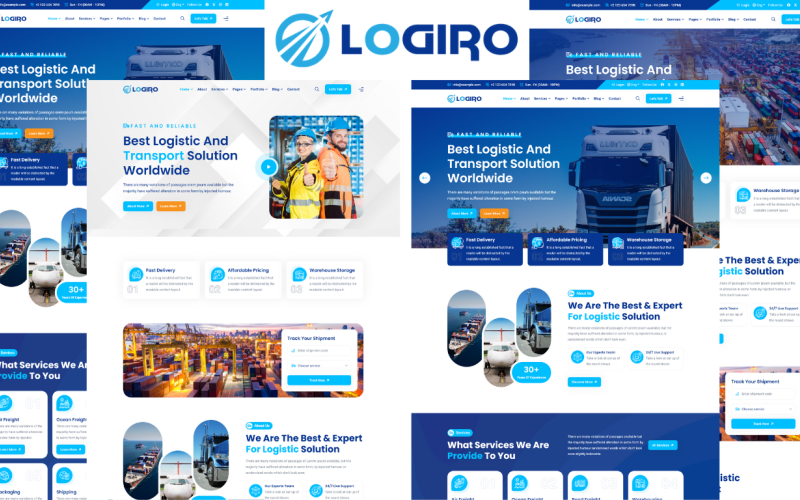 Logiro - Logistics And Transportation HTML5 Template Website Template