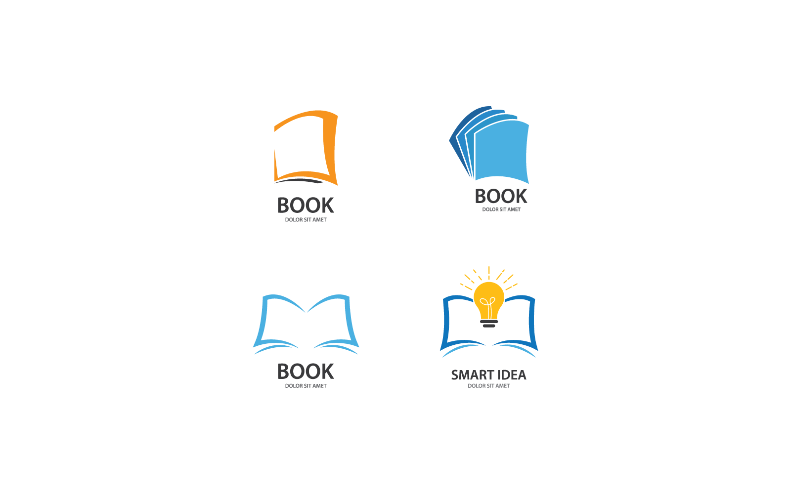 Bok utbildning mall Illustration design