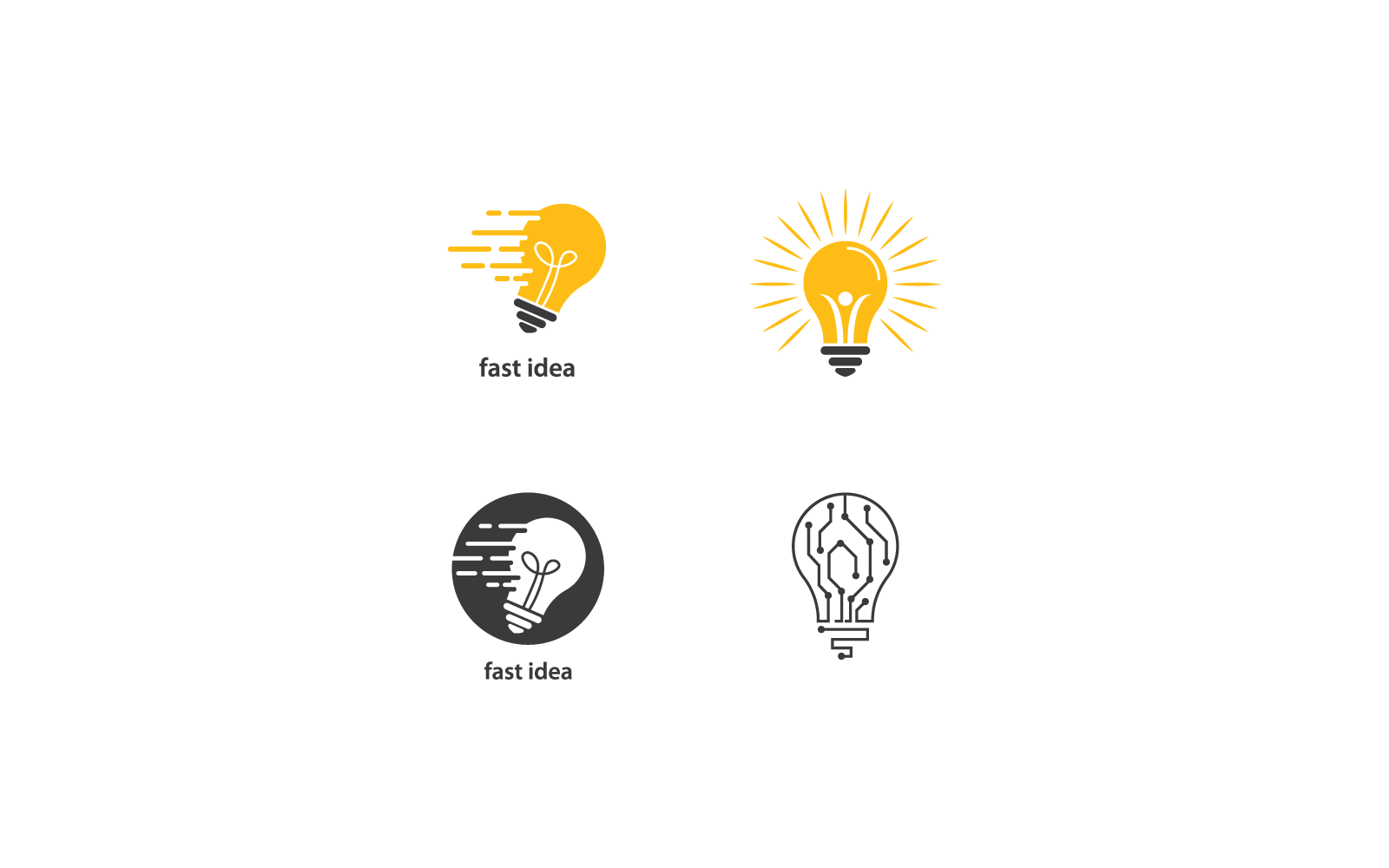Glödlampa illustration teknik vektor formgivningsmall