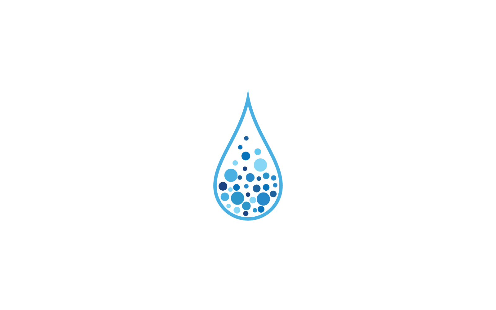 Water drop illustration template vector flat design
