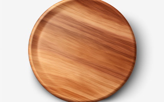 Circular wooden cutting board for cutting bread