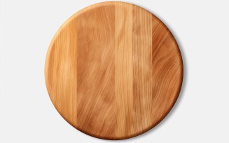 Functional circular wooden cutting board for cutting bread
