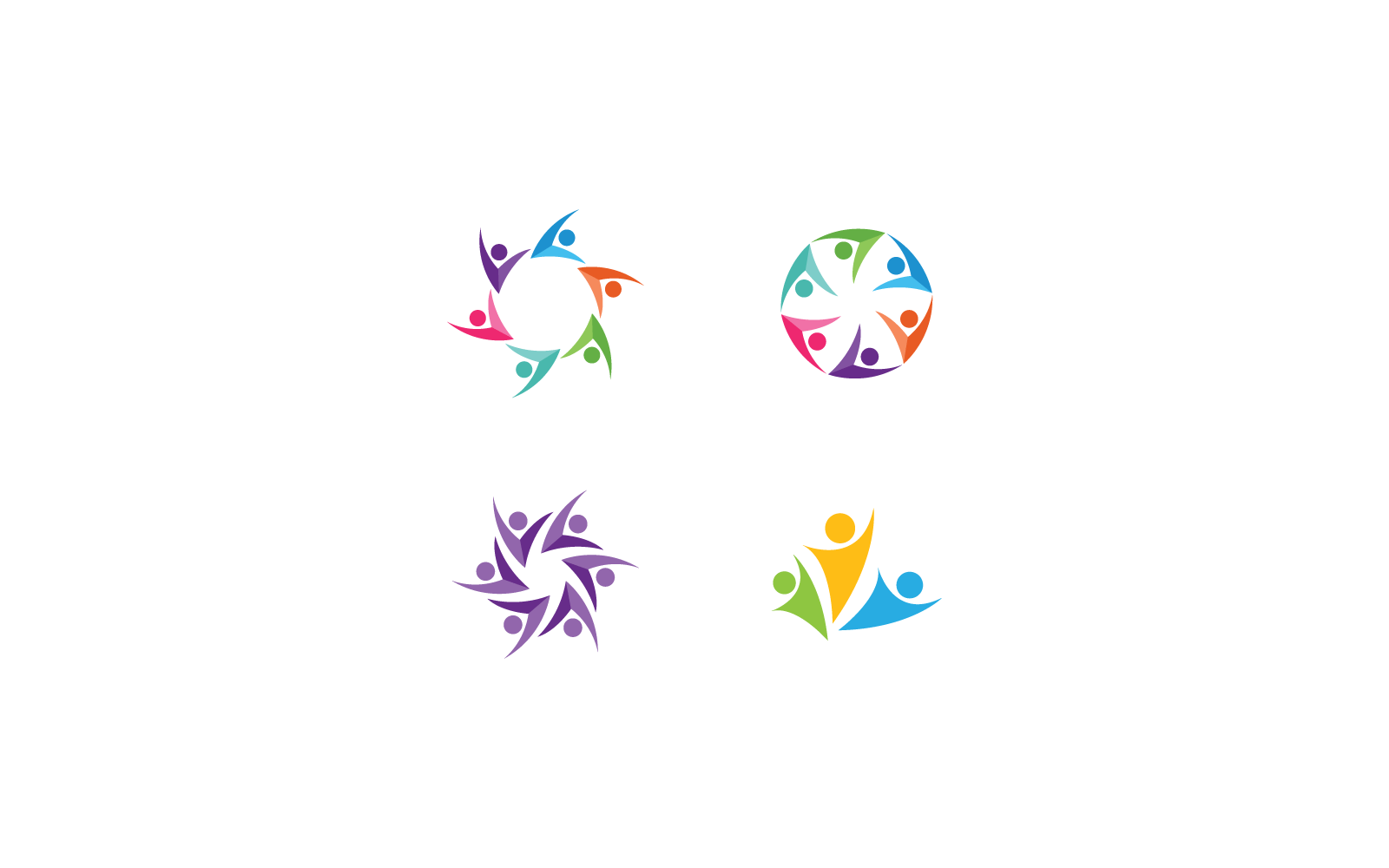 Gemenskapsdesign illustration logotyp designmall vektor
