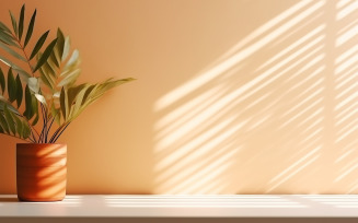 leaves shadow overlay on wall paper texture abstract background