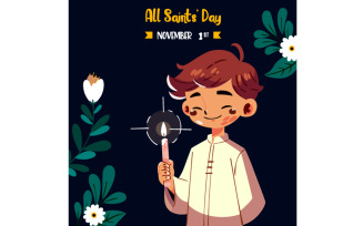 All Saints Day Illustration
