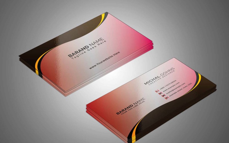 Business card design template. modern and creative business card. Corporate Identity