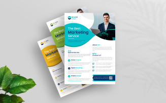 Business flyer template, corporate collection