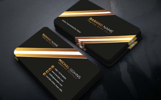 Clean Business Card Template With Abstract Background.