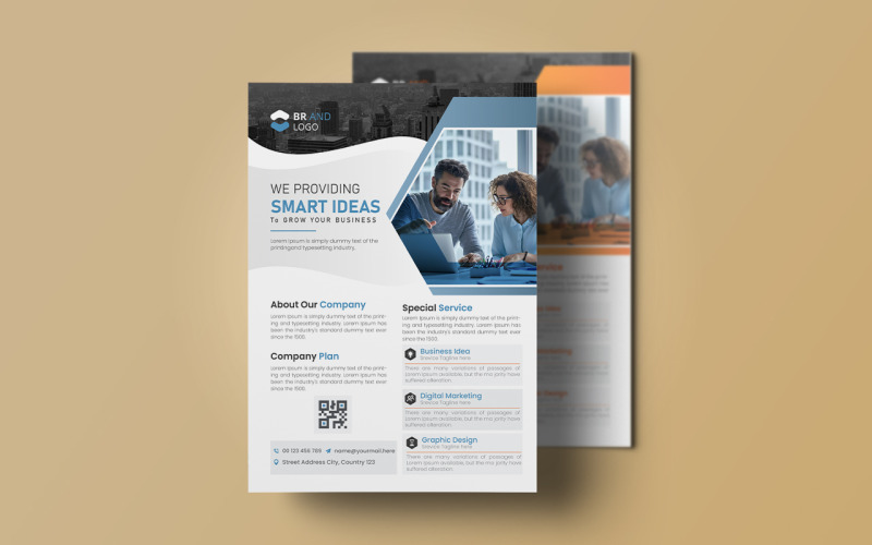 Modern and corporate Flyer design tamplate Corporate Identity