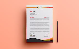 Modern and corporate letterhead template design