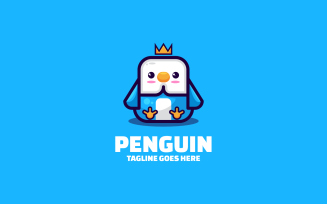 Penguin Mascot Cartoon Logo 01