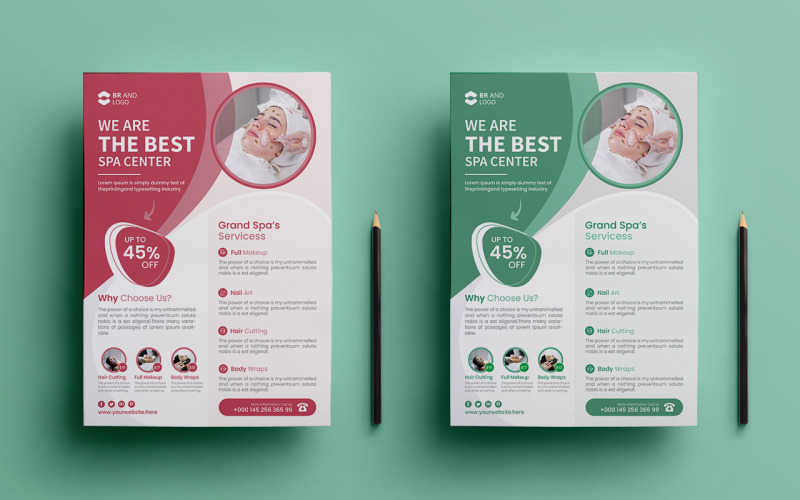 Professional Spa flyer design tamplate Corporate Identity