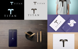 T Letter Unique Logo Template