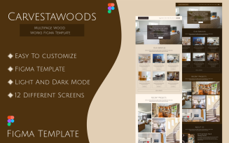 Carvestawoods | Premium Multipage Woodwork Figma Template