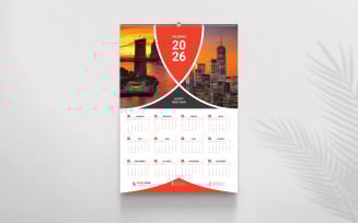 Corporate Calendar Design For Wall Vector Template