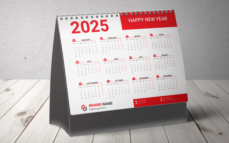 Corporate Monthly Calendar Desk Design Template Planner