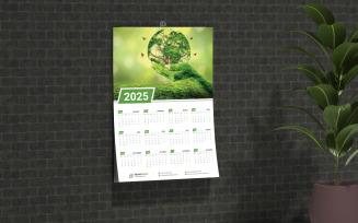 Corporate Monthly Wall Calendar Design Vector Template