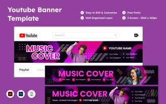YouTube Banner Template V5