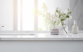 Bathroom background and Marble counter