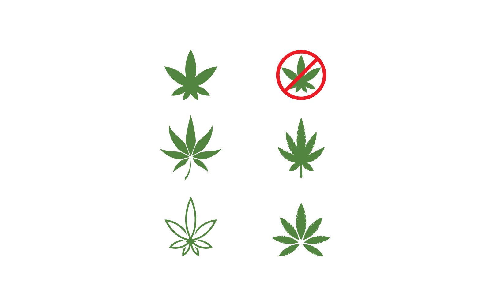 Canabis leaf design icon vector logo template