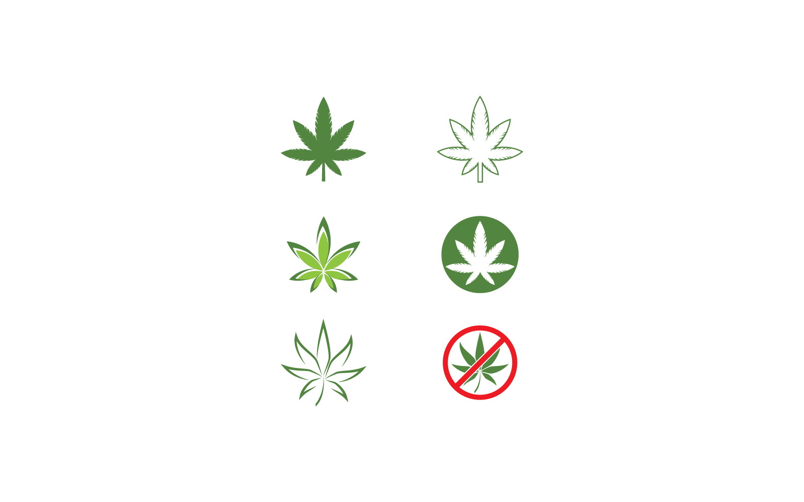 Canabis leaf logo icon vector design