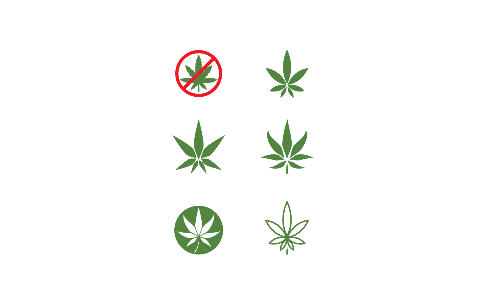 Canabis leaf logo template vector icon illustration