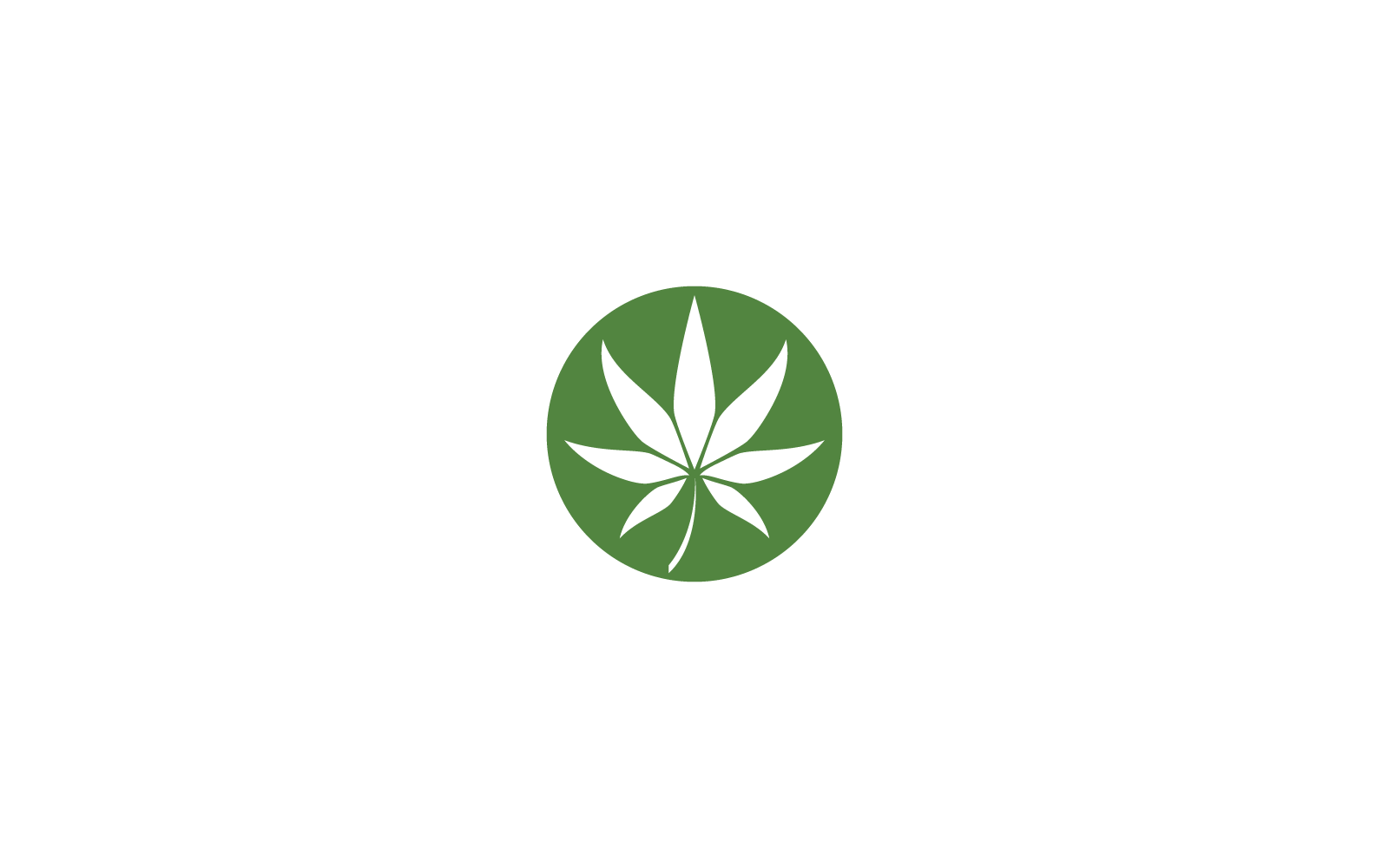 Canabis leaf logo vector flat design template