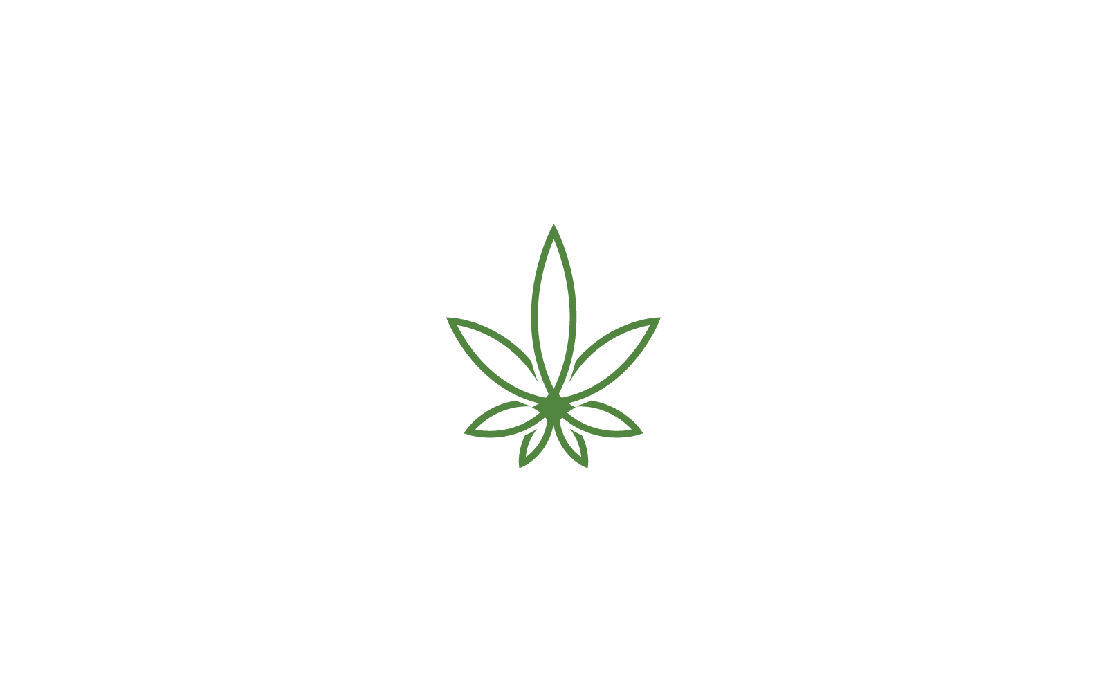 Canabis leaf logo vector icon template flat design