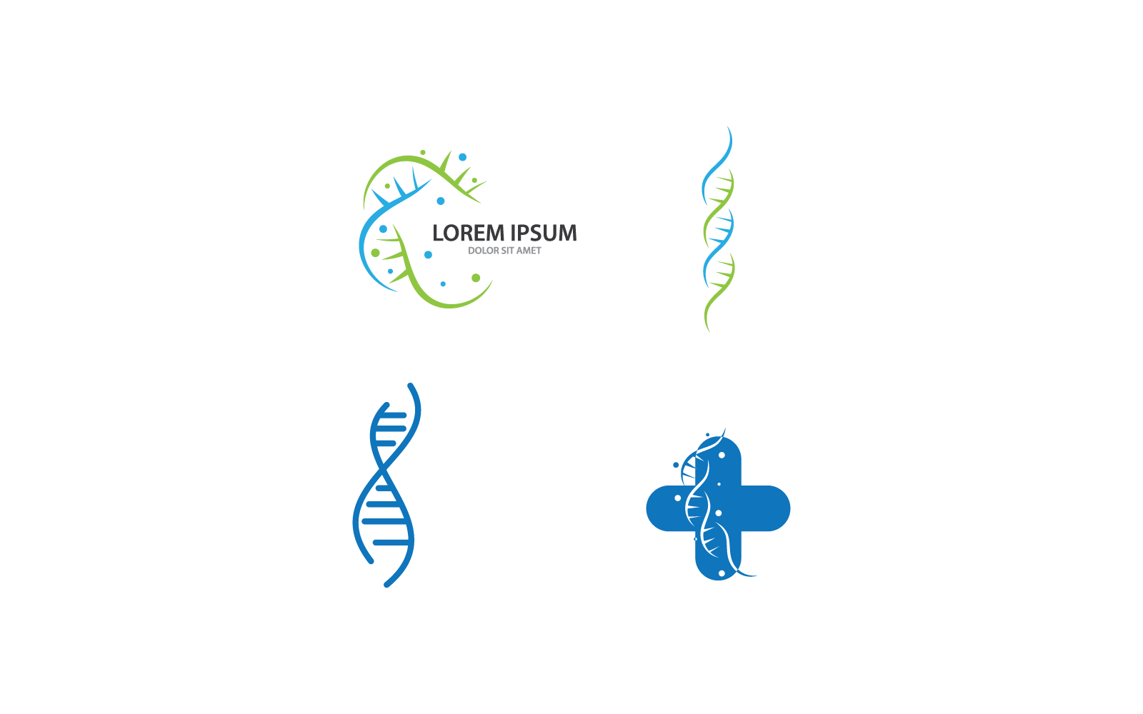 DNA logo illustration vector icon template