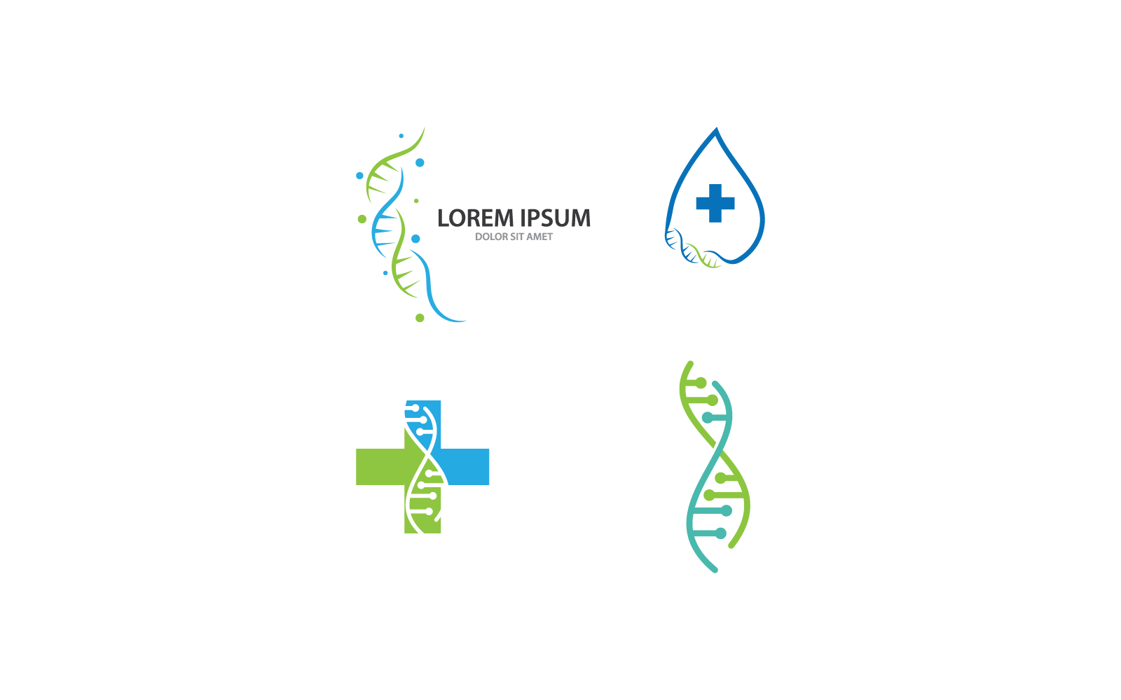 DNA logo vector icon design template