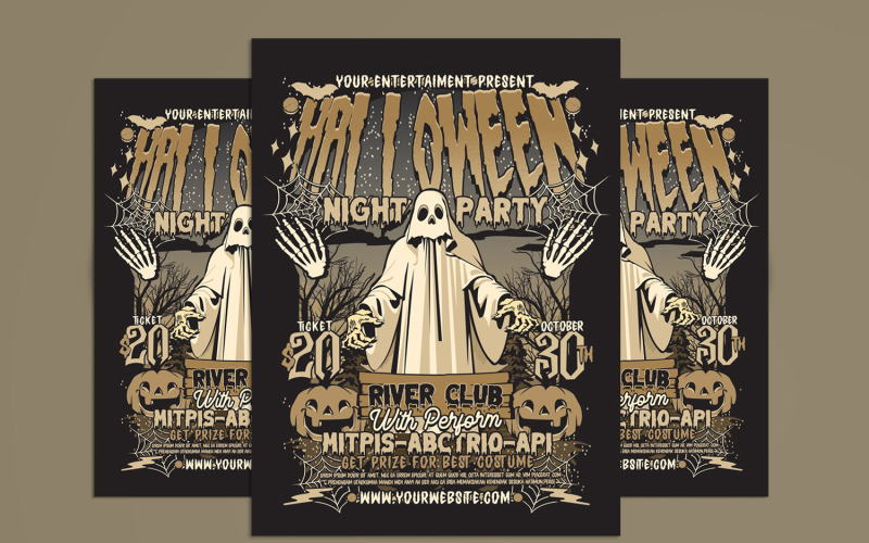 Halloween Night Party Flyer 2024 Corporate Identity