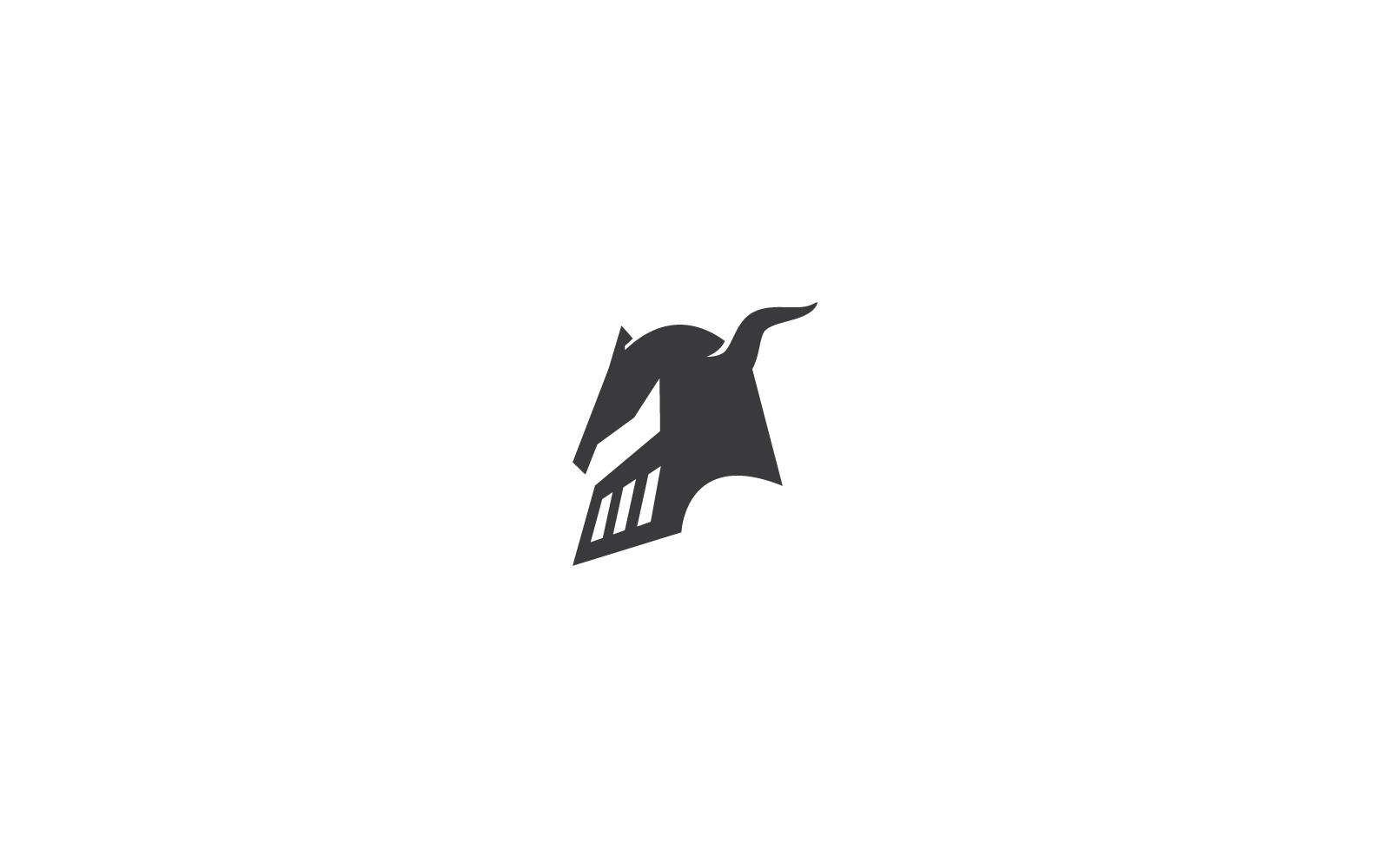 Icône de logo de casque spartiate vector design plat